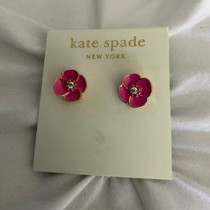 Kate Spade pink flower stud earrings